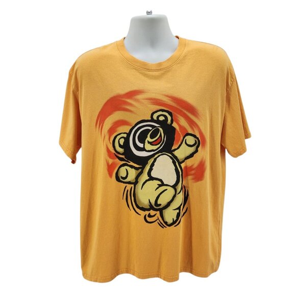 NWOT Insomniac Mens Shirt Large Shuffling Bear Yellow Short Sleeve Graphic Tee - Picture 7 of 7
